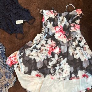 VENUS Floral Dress with Pink and White Accents